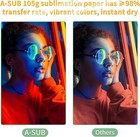 Lot Bulk 150-1500 Sheets 105g A-sub Sublimation Paper 8 5x11 8 5x14 11x17 13x19