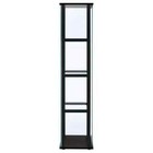 4-shelf Glass Curio Cabinet Black And Clear