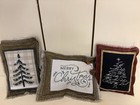 3  - 5      Handmade Primitive Winter Christmas Pillows - Set Of 3 Bowl Fillers