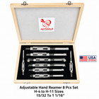 Adjustable Hand Reamer 8 Pcs Set H-4 To H-11 Sizes 15 32 To 1 1 16   Usa Actools