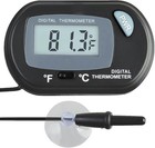 Reliable Digital Thermometer For Freshwater   Saltwater Aquariums - Black Finish