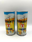 Nice 15 5oz  tennent s  Sally   Pair Ss Tab Beer Cans Tennent Caledonian Glasgow