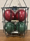 Vintage Sportcraft Bocce Ball Set With Metal Carrying Case   Instructions 