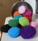 Handmade Crocheted Dish Scrubbies Set Of 2 Or 3-reusable Nylon Pot pan Scrubbers