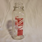 Alpenrose Dairy Portland Oregon 1-pint Glass Milk Bottle 1960s Pyro Red