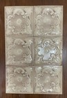 Antique Cambridge Art Tile Works Glazed Fireplace Tiles - Set Of Six