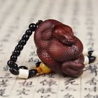 Chinese Boxwood Hand Carved Vivid Snake Statue Netsuke Collection Gift Usa Ship