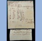 Lot 1775-95 Antique 7pc Ephemera Reynolds Coates Handwritten Colonial Phila Pa