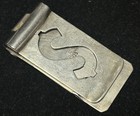 Vintage Native American Sterling Silver 925 Abalone Inlay Money Clip Engraved