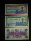 Vietnam War Military Payment Certificates  mpc  Lot Series 661   681  5   10   25  