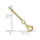 10k Yellow Gold 1 1mm Singapore Chain Anklet 9  0 53gm