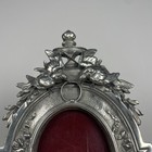 Rare Vintage Elias Fine Pewter 925 Silver Cherub Triple Oval Picture Frame  1790