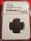 1832 1 2 Cent Classic Head Ngc Vf Details-- Environmental Damage  826 