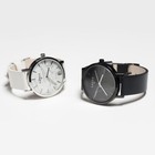 Genuine Marble Dial Watch Japanese Quartz Stainless Steel Leather Strap Unisex