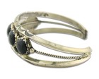 Vintage Navajo Bracelet 925 Silver Onyx Traditional Handmade Native American