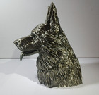 German Shepherd Statue  Figurine  bronze  5 1 2 Inches