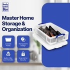 Really Useful Box 33l Storage Container W snap Lid   Clip Lock Handle  Clear