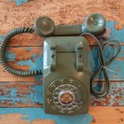 Vintage Mcm Retro Bell Systems Rotary Dial Desk Telephone Phone Avocado Green