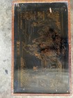 Set Of 2 Maitland-smith Chinoiserie Vintage Woven Bamboo Trunks Lacquer Brass