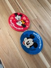 Vintage Walt Disney World Mickey Mouse Minnie Mouse 3 1 4  Button Pins 
