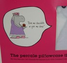 New Sandra Boynton Chocolate Hippo Pillowquence 1989 Pillowcase Martex 20x30