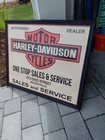 Vintage Harley Davidson Motorcycles Sign Framed Dealer Sales Service Texas Cool 