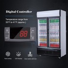 Nsf Commercial 2 Glass Door Cooler Refrigerator Display Merchandiser