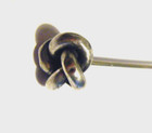 Antique Victorian Hat Stick Pin Sterling Silver Love Knot   Mark Sterling 6 1 4 
