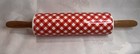 The Pioneer Woman Rolling Pin Red White Gingham Check Ceramic Stoneware