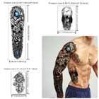 Full Arm Temporary Tattoo Waterproof For Men l22 8   xw7      46 Sheets Fake Tattoos