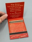 1950s Saint Paul Winter Carnival Mn Jumbo Feature Matchbook Complete Vintage