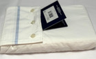 Ralph Lauren Organic Cotton Percale Palmer Euro Sham White  Pale Sky Blue  140
