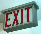 Vintage Industrial Exit Sign 1940 s