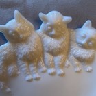  Vintage Westmoreland Milk Glass  trio Of Kittens  Plate