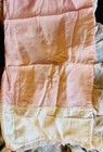 2 Antique Victorian Embroidered Silk Pillowcases - 1 W  Lace edging