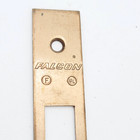Antique Falcon Brass Door Strike Plate Single Only  Mortise 8  X 1  Reclaimed