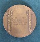 1928 Election Herbert Hoover Bronze Medallion J M Barrie Louis S Cates Mining