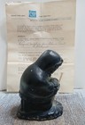 Abbott Canada Inuit Eskimo Carved Soapstone Sculpture Statue W paperwork