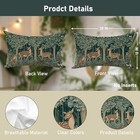 William Morris Style Forest Throw Pillow Cover 12x20 Double-sided  Vintage