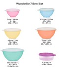 Tupperware 14-piece Wonderlier Vintage Series Bowl Set  Solid Color Bases  Nib