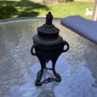 Antique French Metal Covered Incense Burner Urn 6 5   