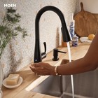 Moen Essie Matte Black Motionsense Wave One-handle Touchless Kitchen Faucet With