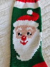Hand Knitted Personalized Santa  Christmas Stocking