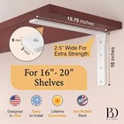 4 Pack 16 Inch Heavy Duty White Metal Shelf Brackets L Bracket For Shelves