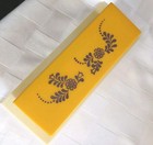 1970s Sterilite  tablemates  Butter Dish  Harvest Yellow Floral Folk Art Evc Mcm