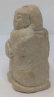 Carved Stone Native American Vintage Woman W Papoose Signed Carol Ray
