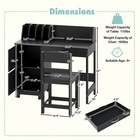 Kids Study Desk   Chair Set W chair  2 Storage Cabinets  Drawer  4 Book Sorters