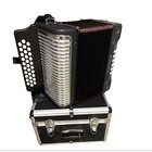 Hohner Panther Gcf Diatonic Button Accordion Matte Black With Hard Case
