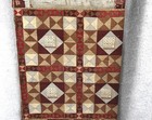 Antique Fabric Cotton Print Temperance Couple In Bed Cheater Red Brown 1880 Rare