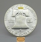 1957 Franklin Half Dollar  90  Silver  Average Circulated -  e23